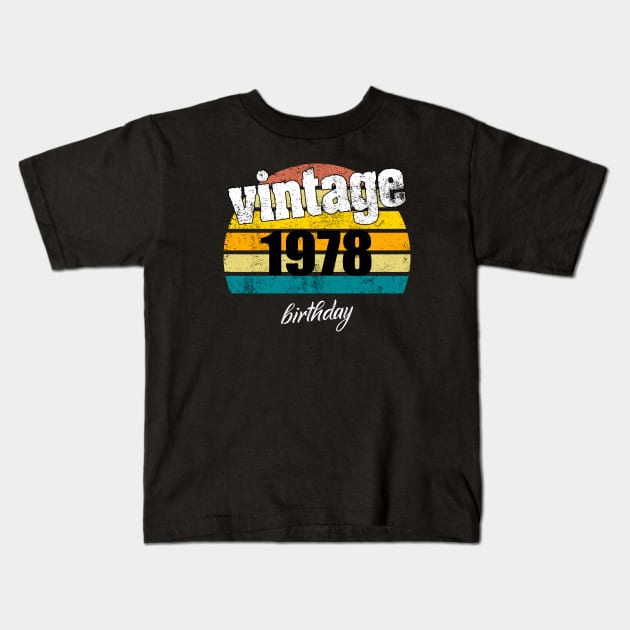 vintage 1978 Kids T-Shirt by Yous Sef